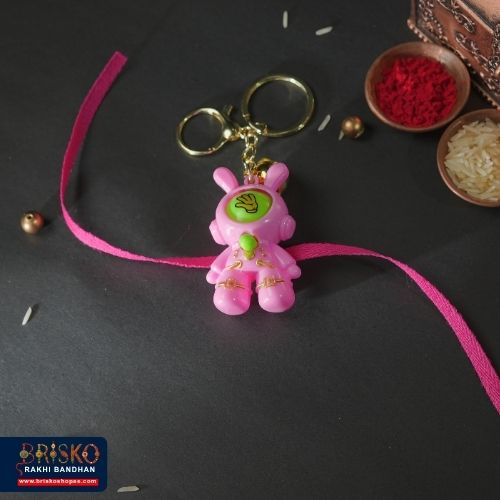 Cute LED Toy Rakhi with Keychain – Fun Surprise for Kids